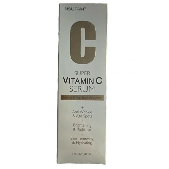 Insutam Super Vitamin C Serum 1 fl oz Antiwrinkle Skin Renewing Skin Brightening - Picture 2 of 7